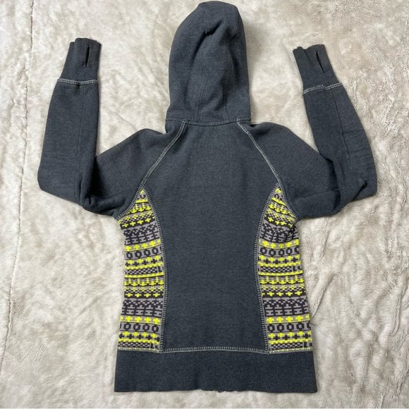 Lululemon Special Edition Fair Isle Scuba Hoodie Jacket Size 6 Green Gray EUC - Picture 11 of 16